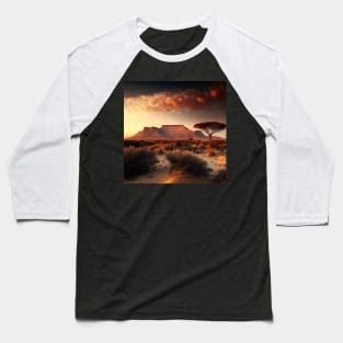 Stylised Table Mountain Baseball T-Shirt